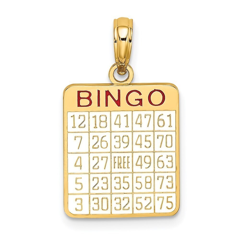 Kazi Luxury 14K w/ Enamel Bingo Card Charm